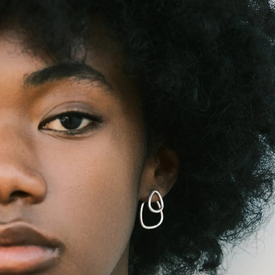 Hemera Ombree Earrings - Silver