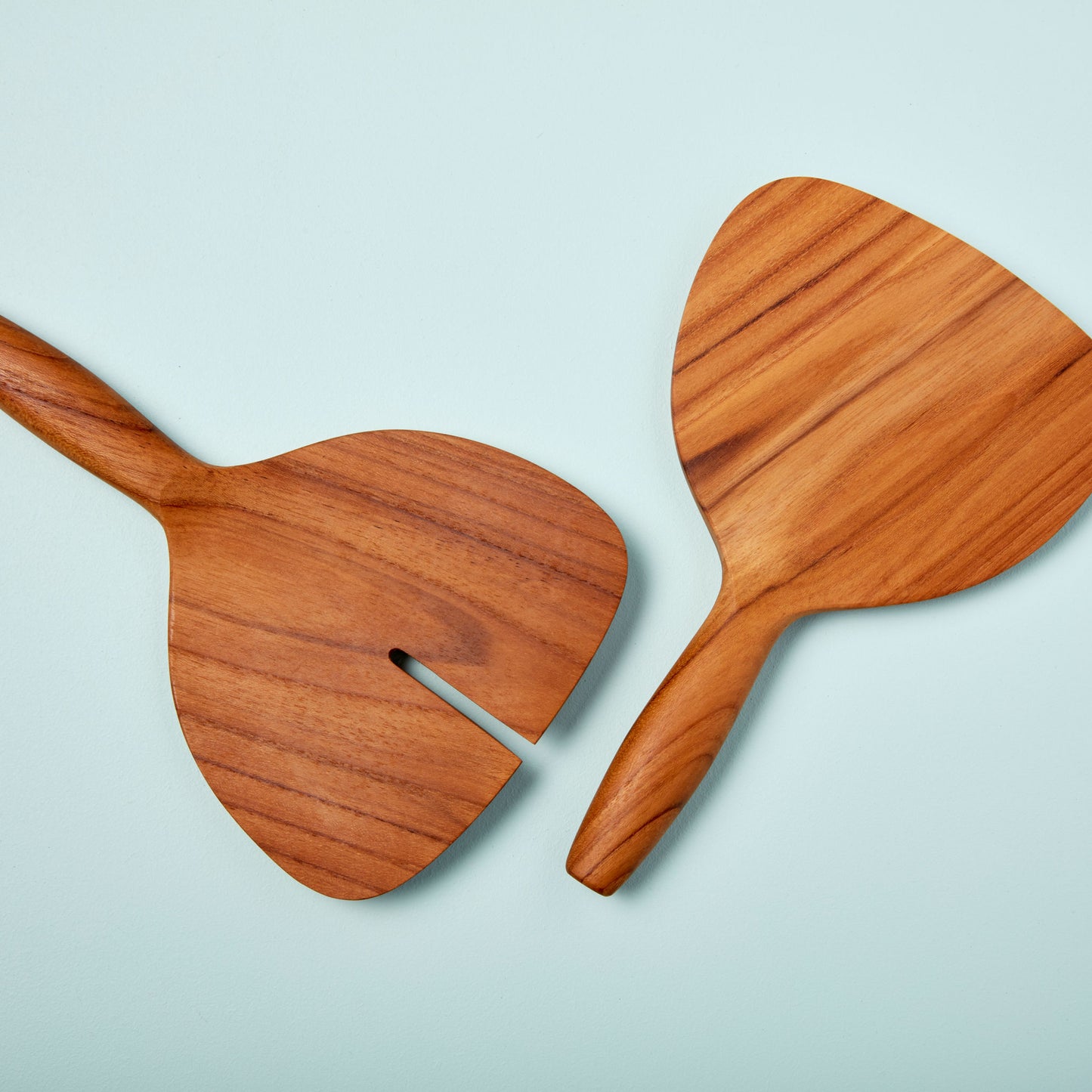 Salad Servers - Wide Teak