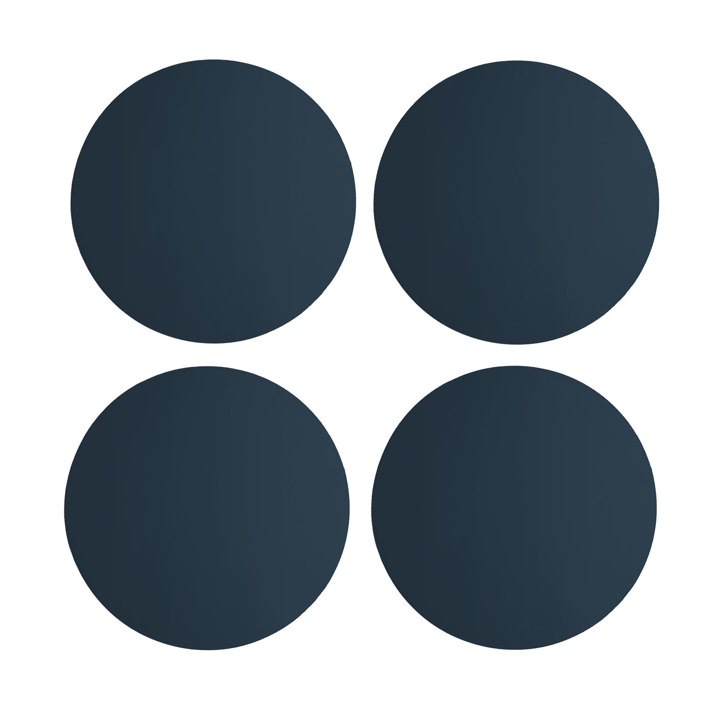 Recycled Round Leather Coasters - Set of 4