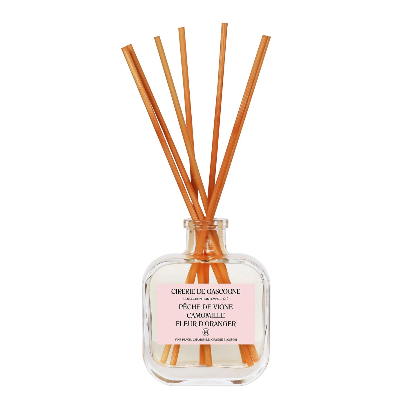 Cirerie de Cascogne - Reed Diffuser - Pêche de Vigne, Camomille & Fleur d'Oranger