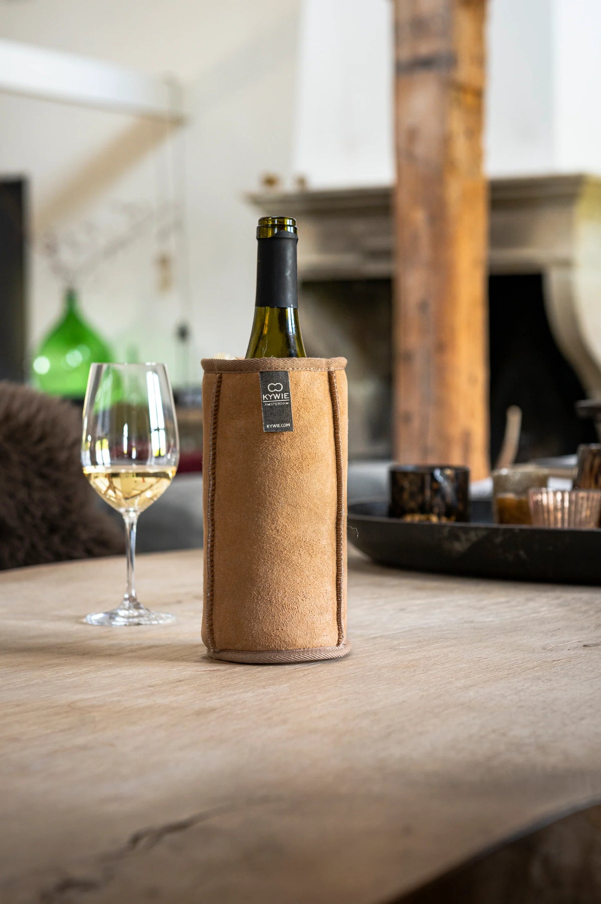 Fur Wine Cooler - Suede