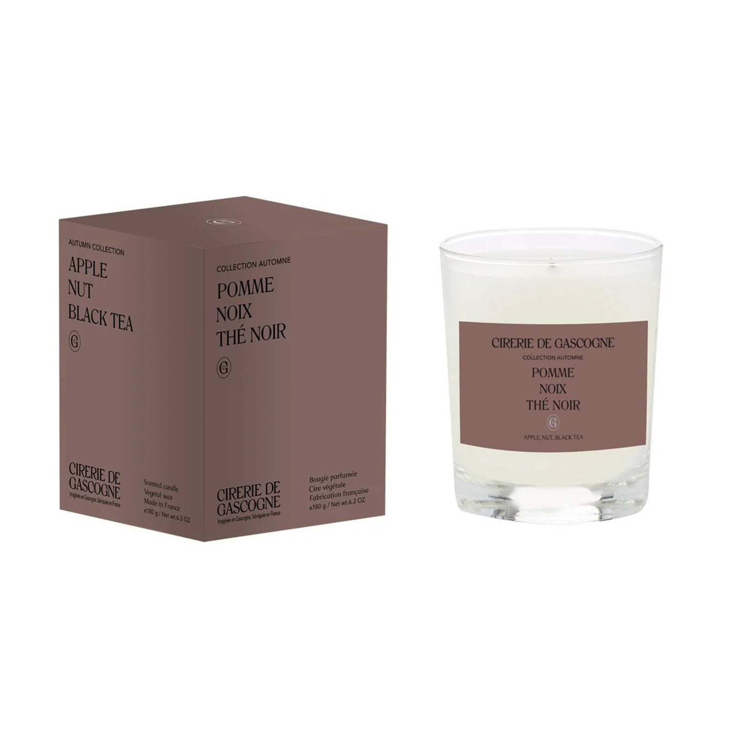 Cirerie de Gascogne - Scented Candle - Apple, Nut & Black Tea