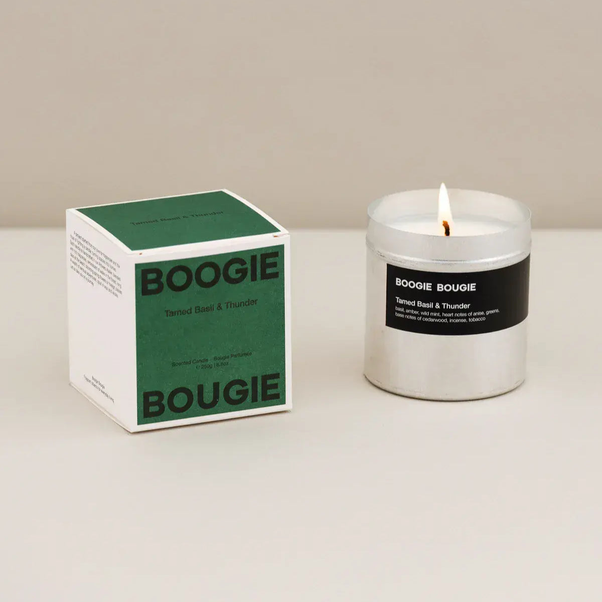 Boogie Bougie - Scented Candle - Tamed Basil & Thunder