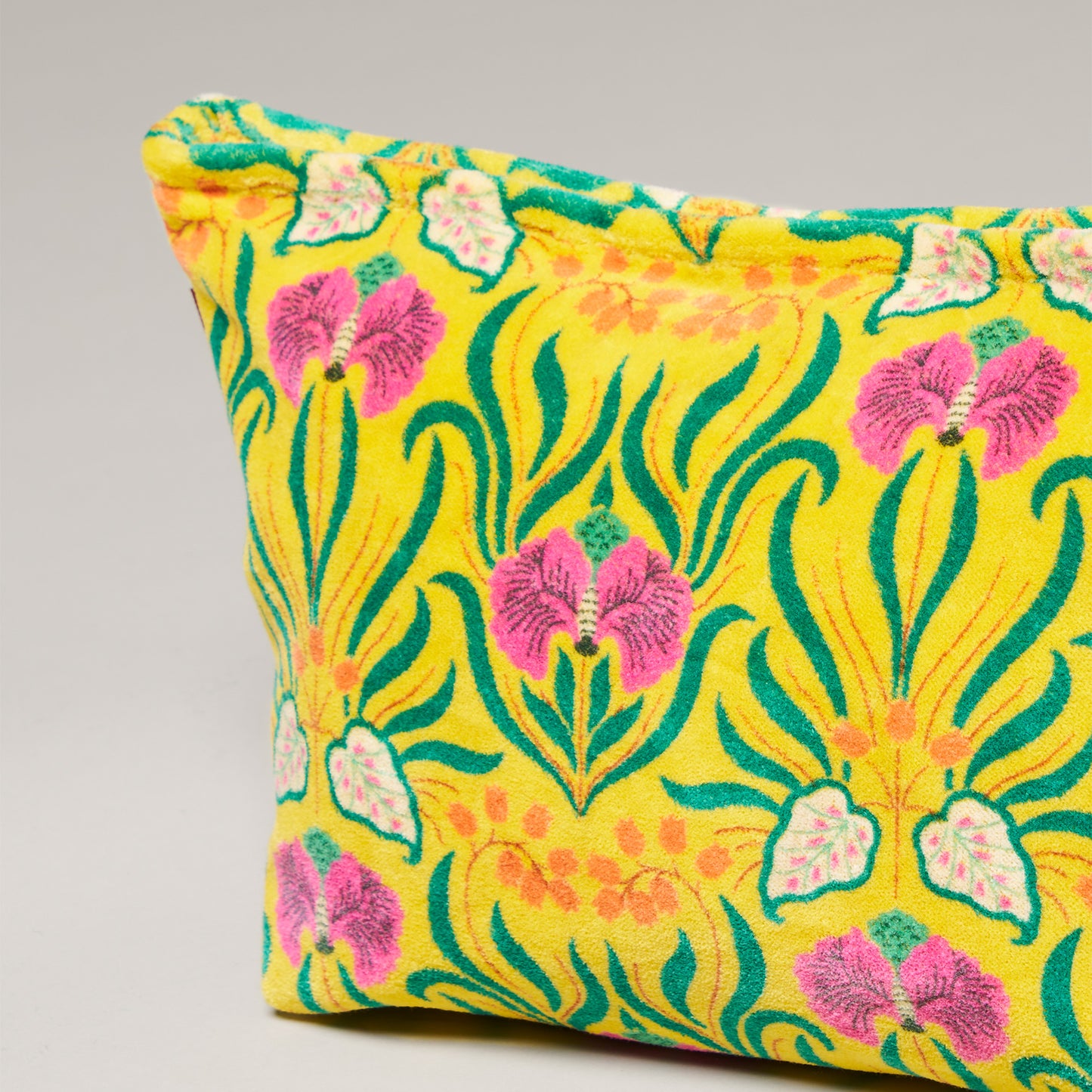 Printed Cotton Velvet - Washbag - Muguet