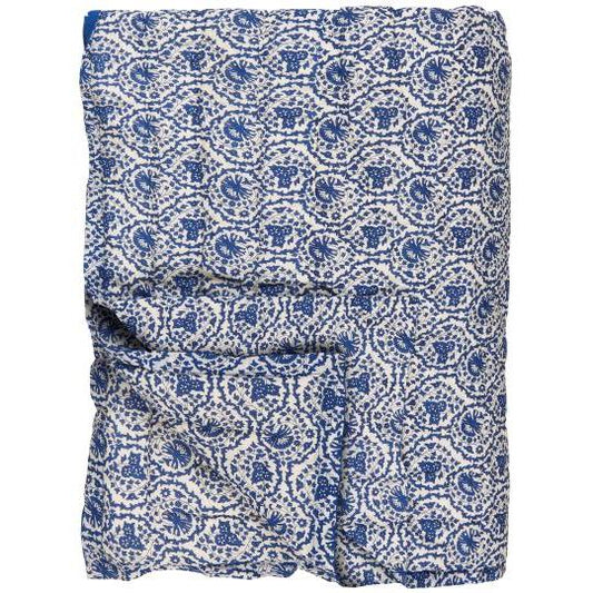 Cotton Quilt - Blue & White Floral