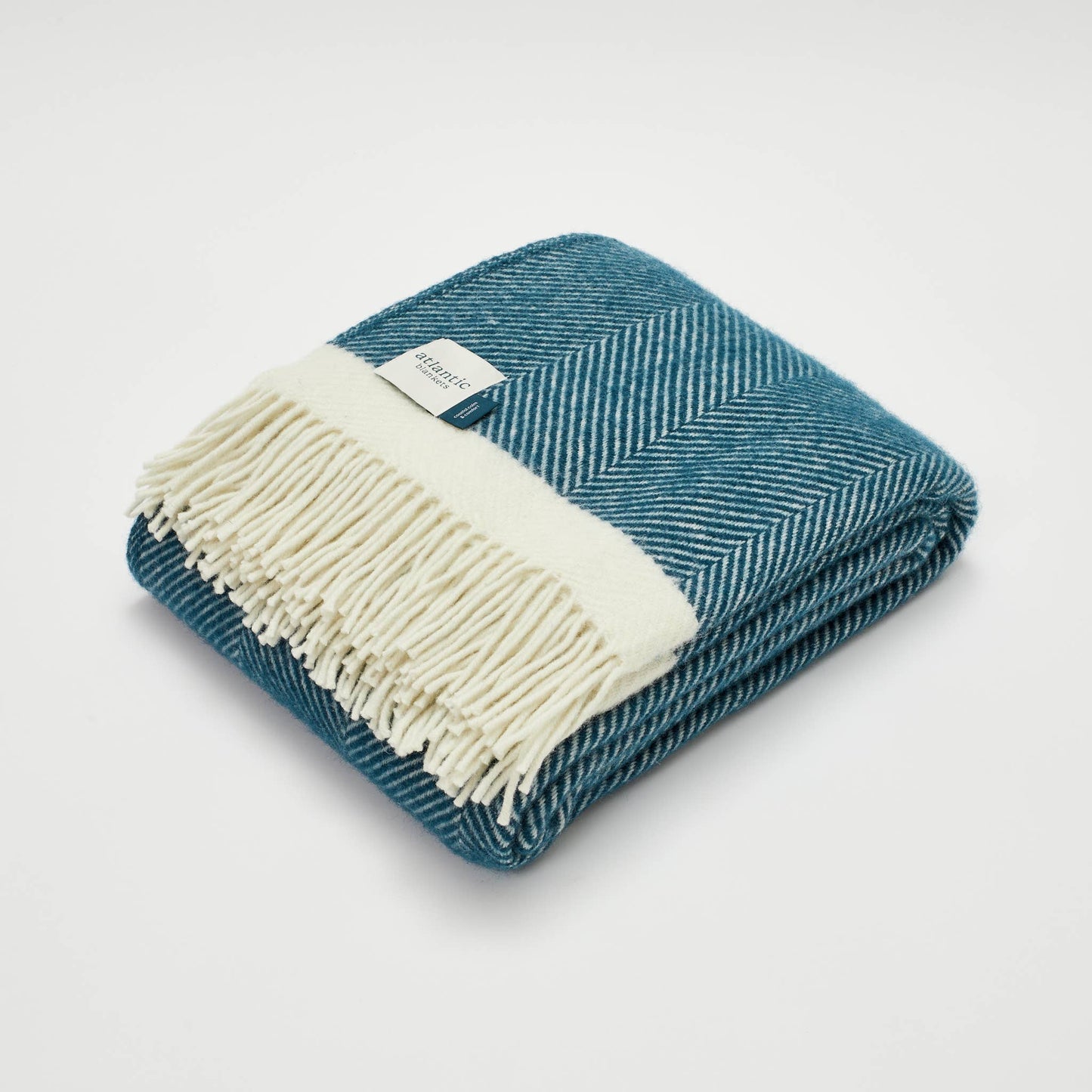 Herringbone Wool Blanket Sailor Blue