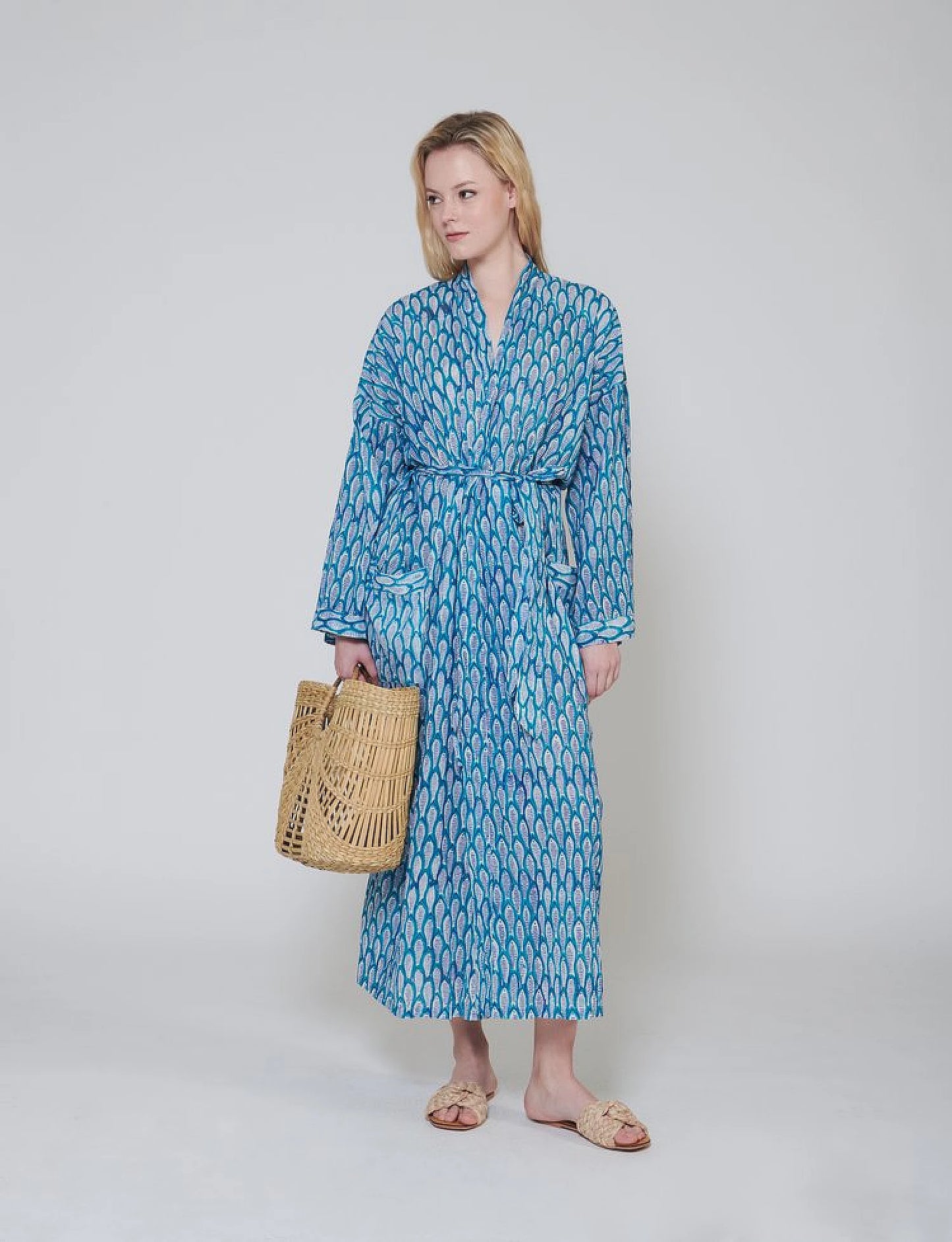 Cotton Robe - Fish