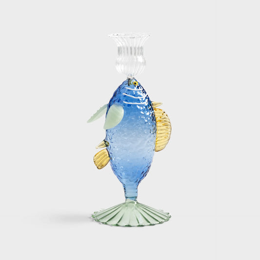 Fish Candle Holder - Blue