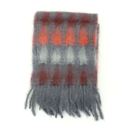Mohair & Wool ‘Check’ Scarf