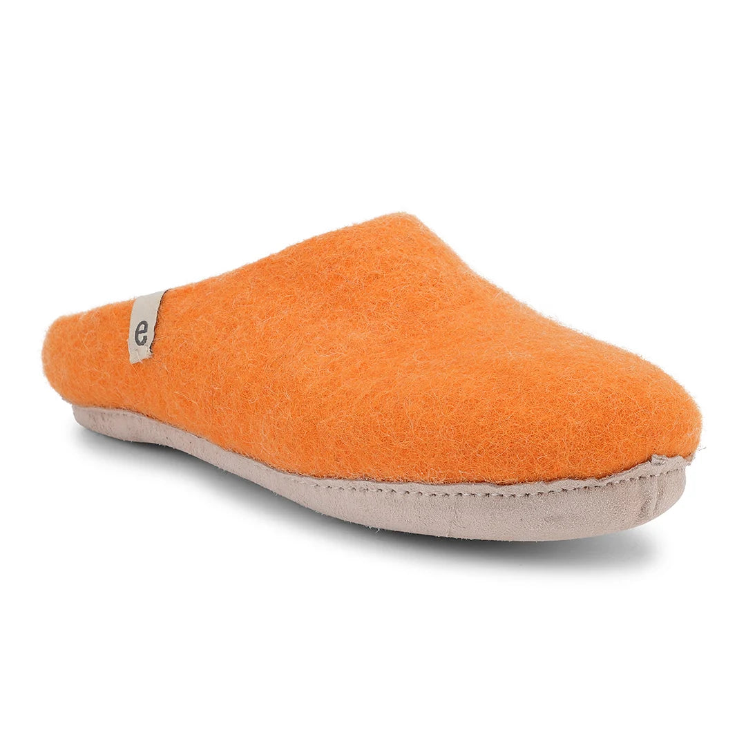 Wool Slippers - Orange