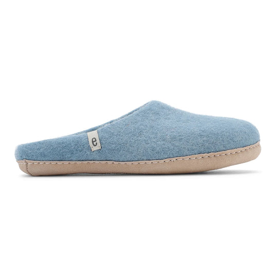 Wool Slippers - Light Blue