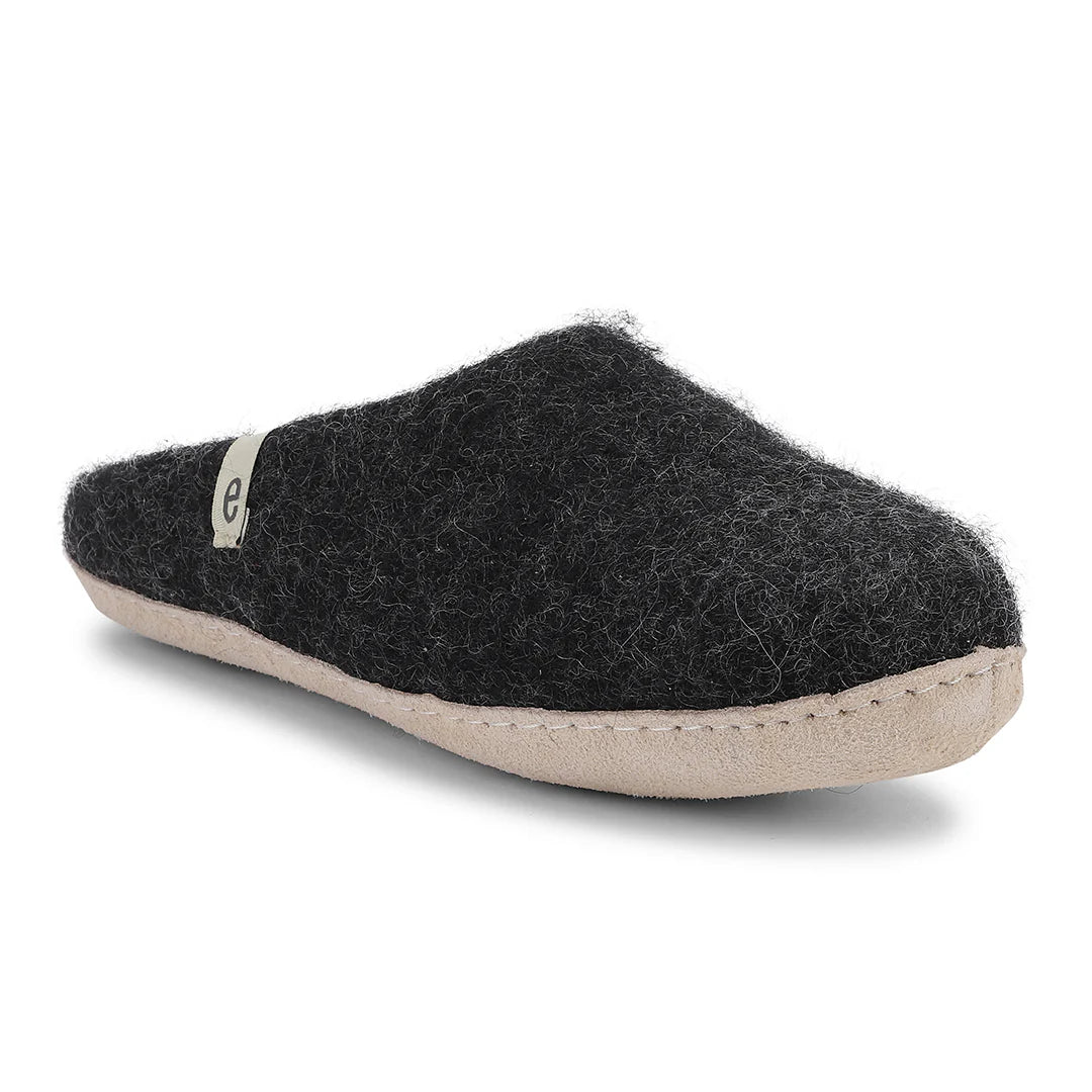 Wool Slippers - Black