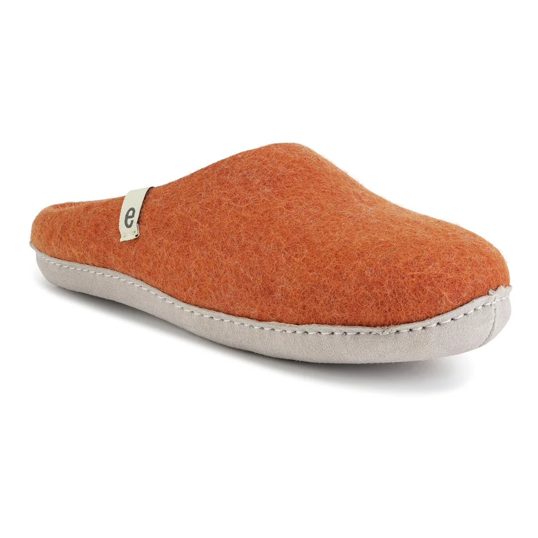 Wool Slippers - Clay