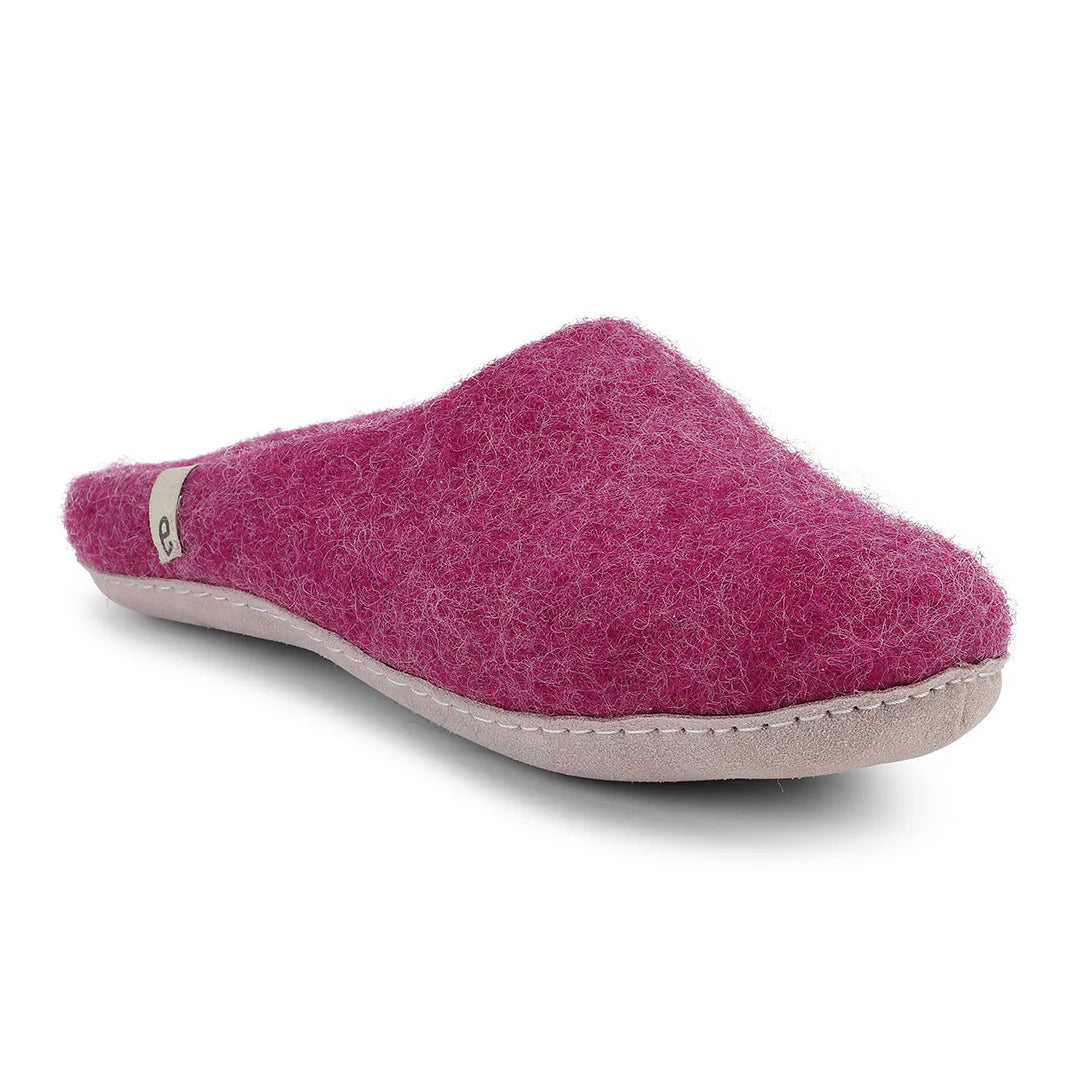 Wool Slippers - Cerise