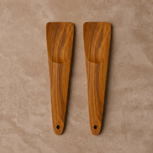 Teak Squared Servers - Set of 2