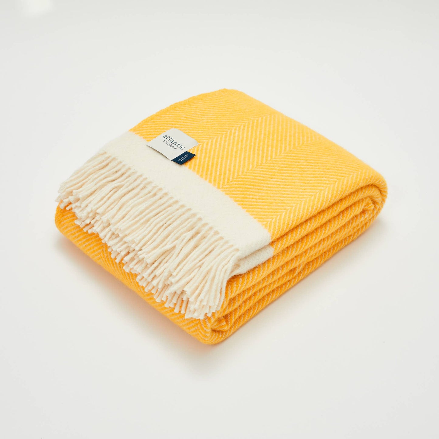 Herringbone Wool Blanket Yellow