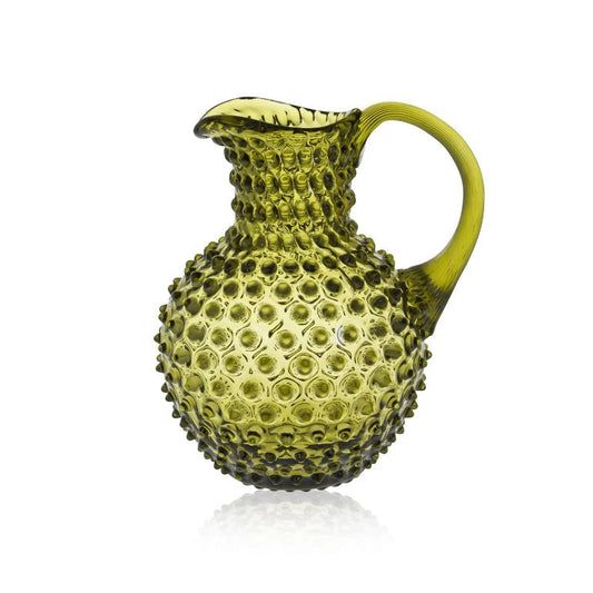 Hobnail Glass Round Jug - 2L