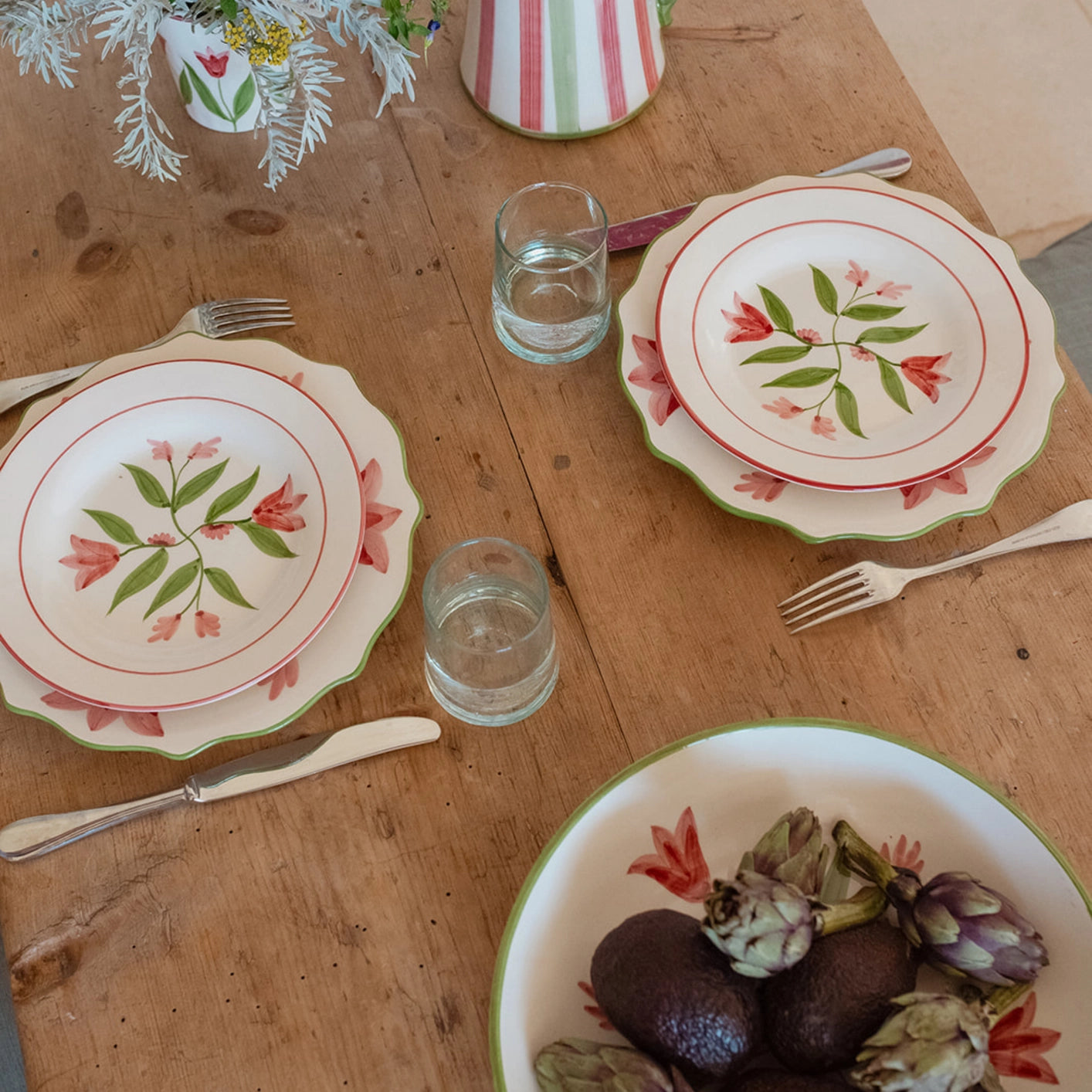 Floral Dinnerware - Soft Tulip - Dessert Plate
