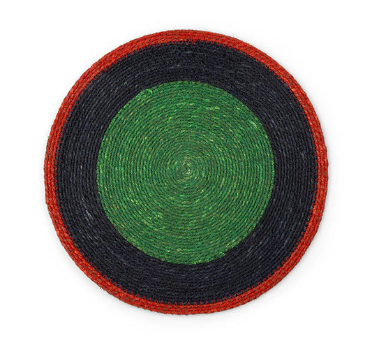 Seagrass Placemat - Red, Green & Midnight Stripe