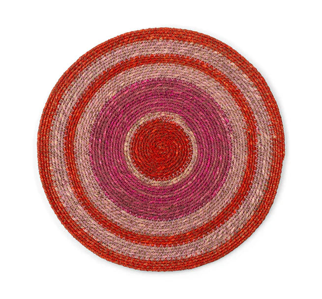 Seagrass Placemat - Pink Stripe