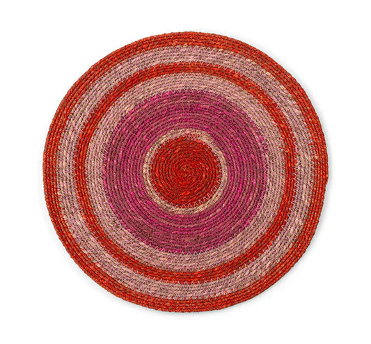 Seagrass Placemat - Pink Stripe
