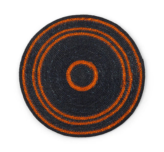 Seagrass Placemat - Rust & Midnight Stripe