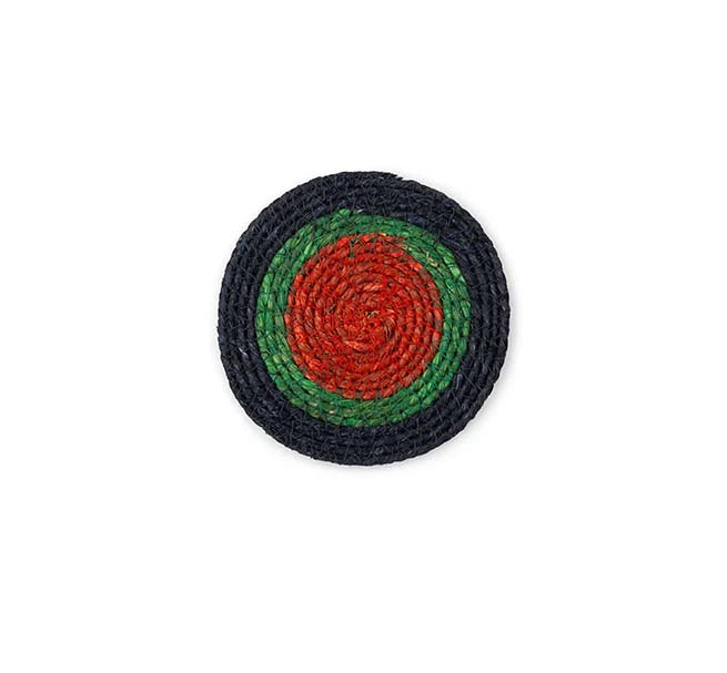 Seagrass Coaster - Red, Green & Midnight Stripe