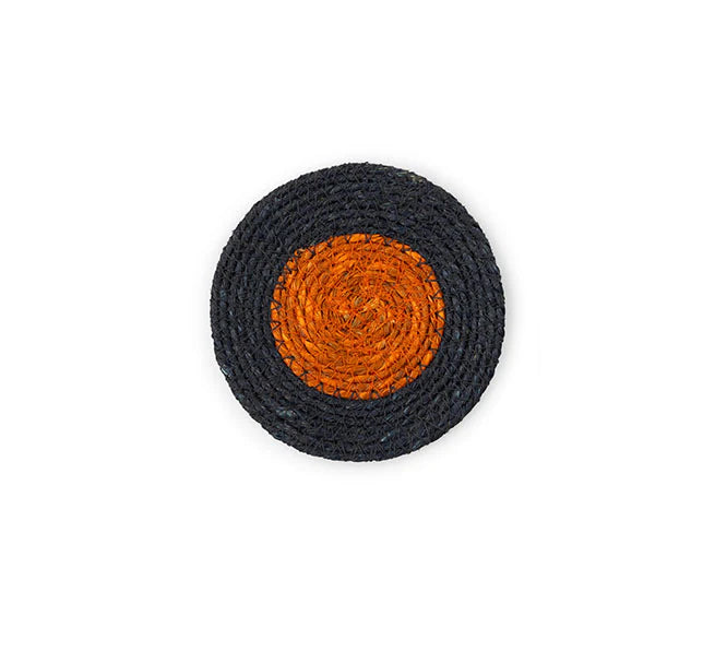 Seagrass Coaster - Rust & Midnight Stripe