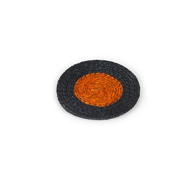 Seagrass Coaster - Rust & Midnight Stripe