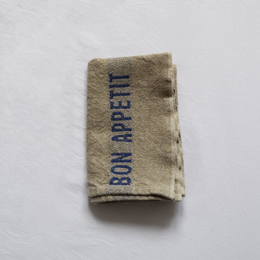 Luxury French Linen Napkin - Bon Appetit
