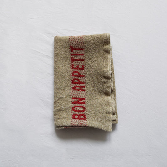 Luxury French Linen Napkin - Bon Appetit