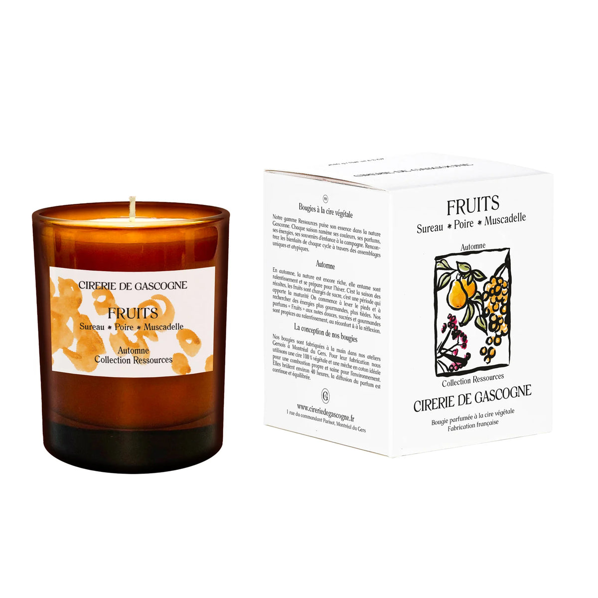 Cirerie de Gascogne - Ressources Collection Scented Candle - Autumn: Fruits