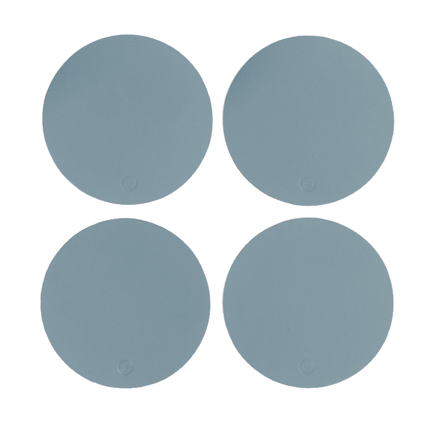 Recycled Round Leather Coasters - Set of 4