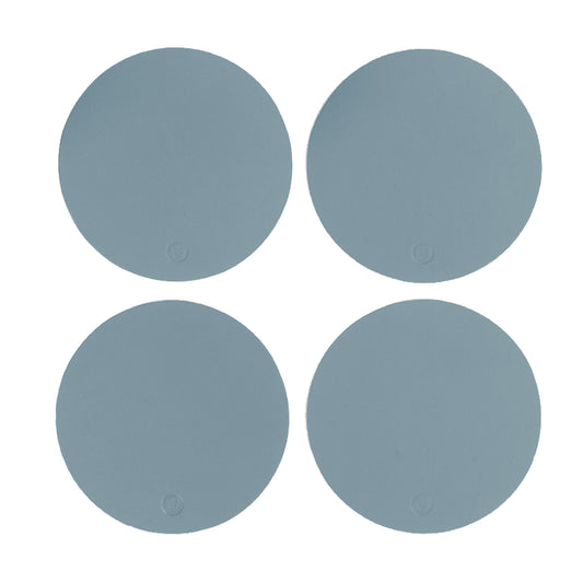 Recycled Round Leather Coasters - Set of 4