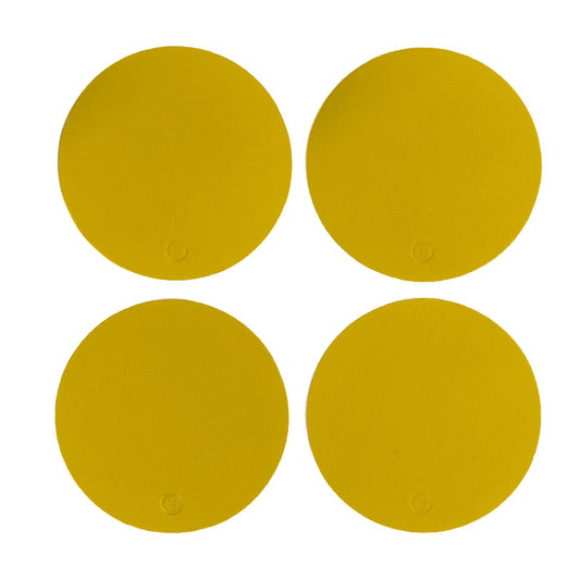 Recycled Round Leather Coasters - Set of 4