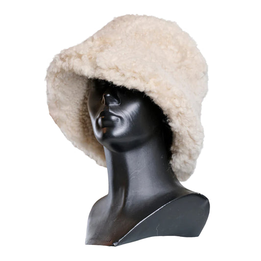 Fur Bucket Hat - Curly Natural