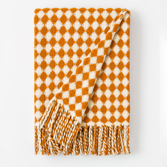Wool Blanket - Diamond Check - 130 x 180 cm