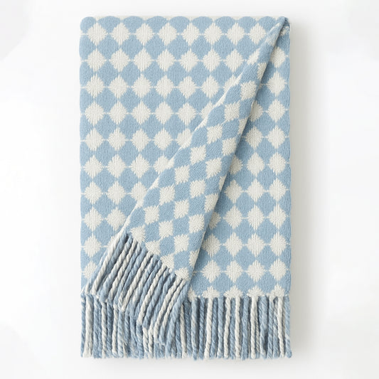 Wool Blanket - Diamond Check - 130 x 180 cm