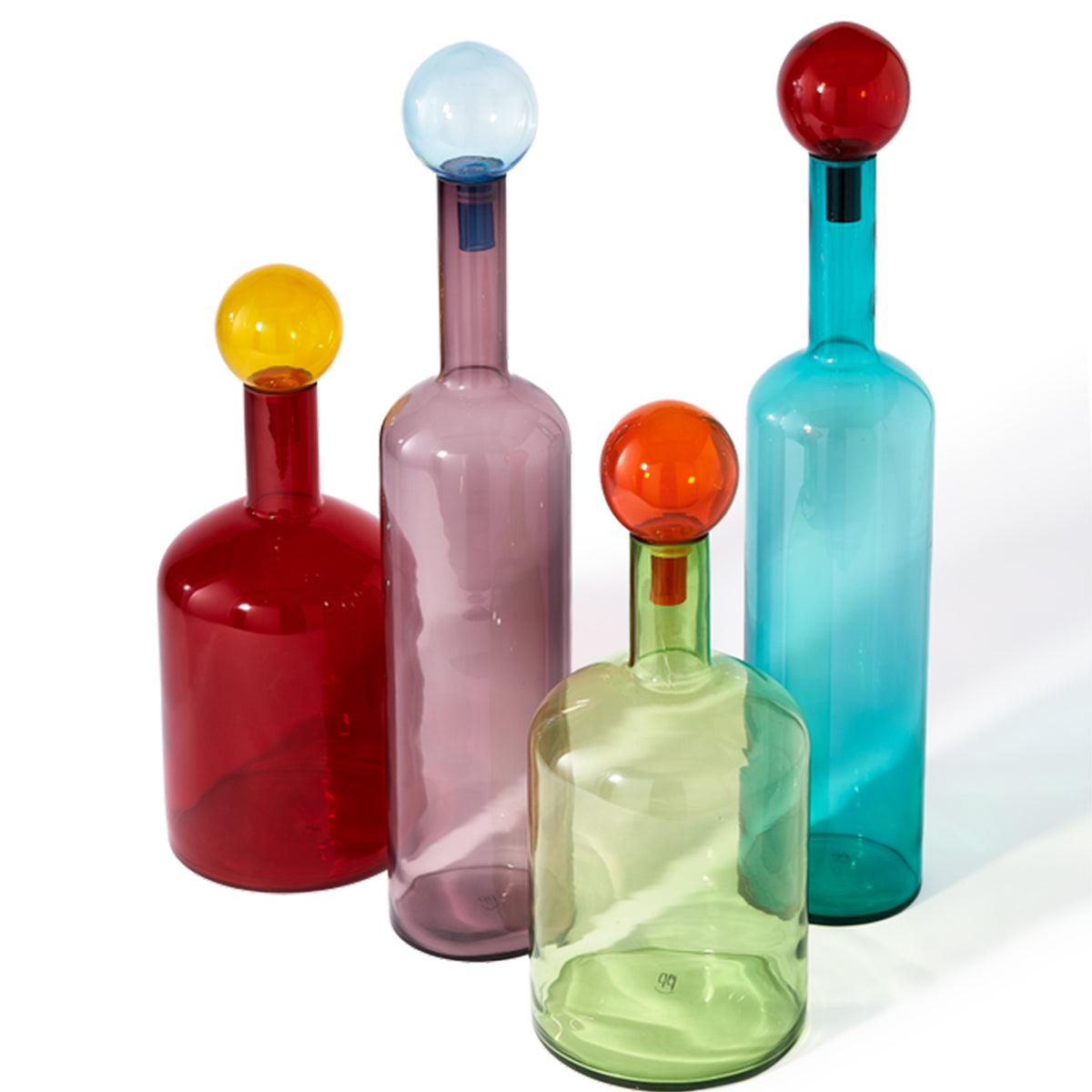 Large Glass Bubble Bottle