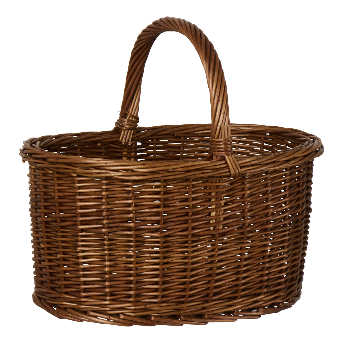 Handled Willow Basket - Oval