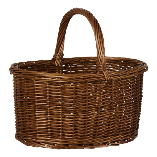 Handled Willow Basket - Oval