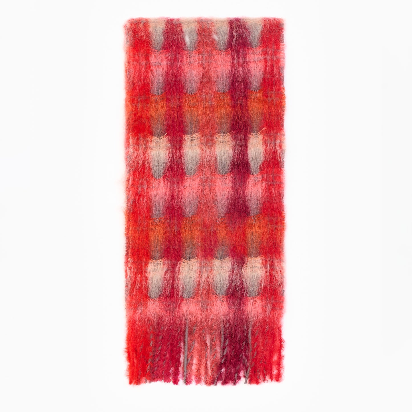 Mohair & Wool ‘Check’ Scarf