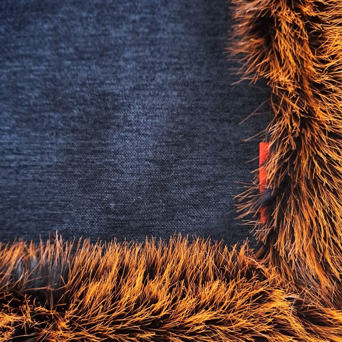 Luxury Faux Fur Throw - Foxy Orange