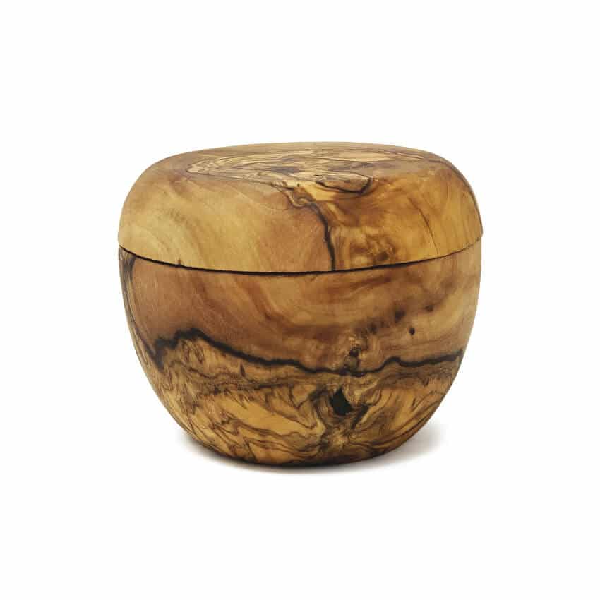 Olive Wood Salt/Pepper Cellar With Lid