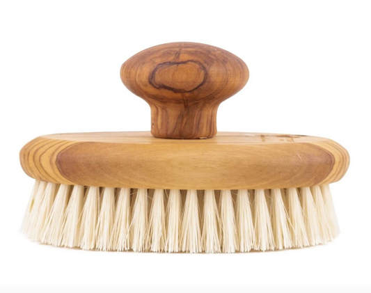 Natural Sisal Olive Wood Body Brush