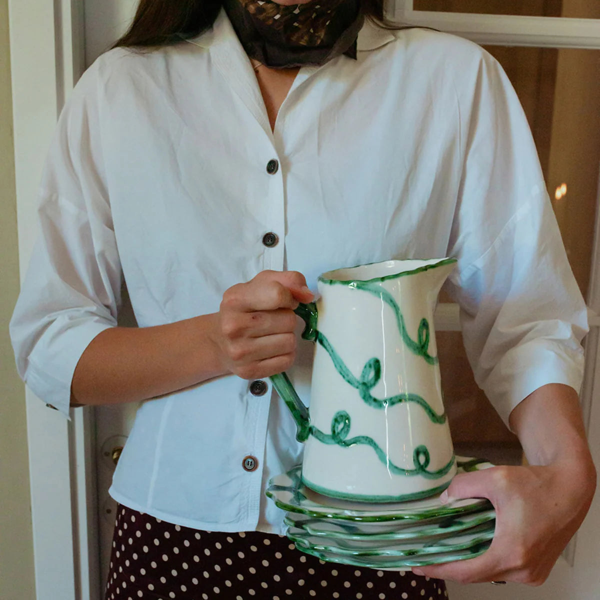 Patterened Dinnerware - Swirl Nouveau - Pitcher