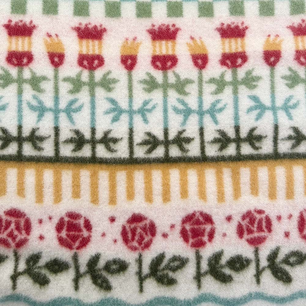 Floral Mix Lambswool Blanket