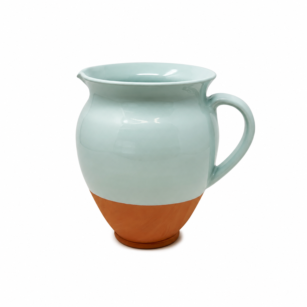 Belly Jug - Half Dipped Terracotta