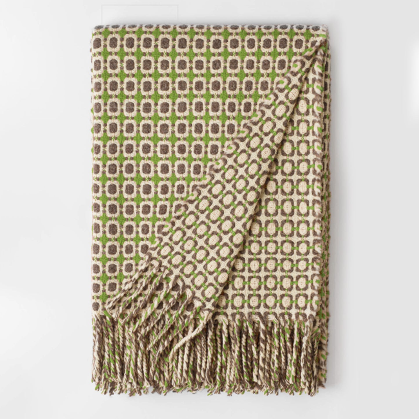 Wool Blanket - Solid Vintage Check - 130 x 180 cm