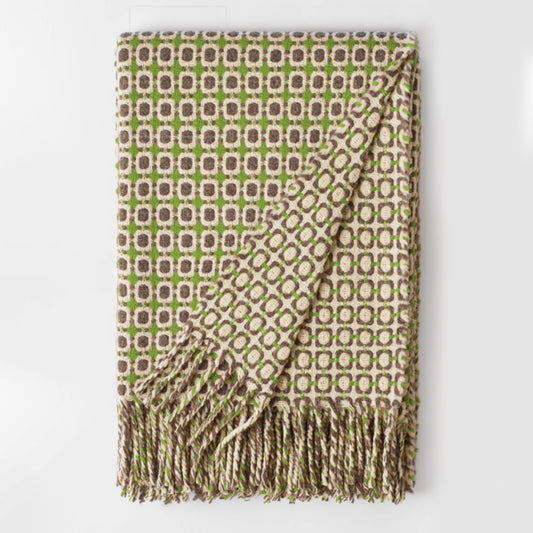 Wool Blanket - Solid Vintage Check - 130 x 180 cm